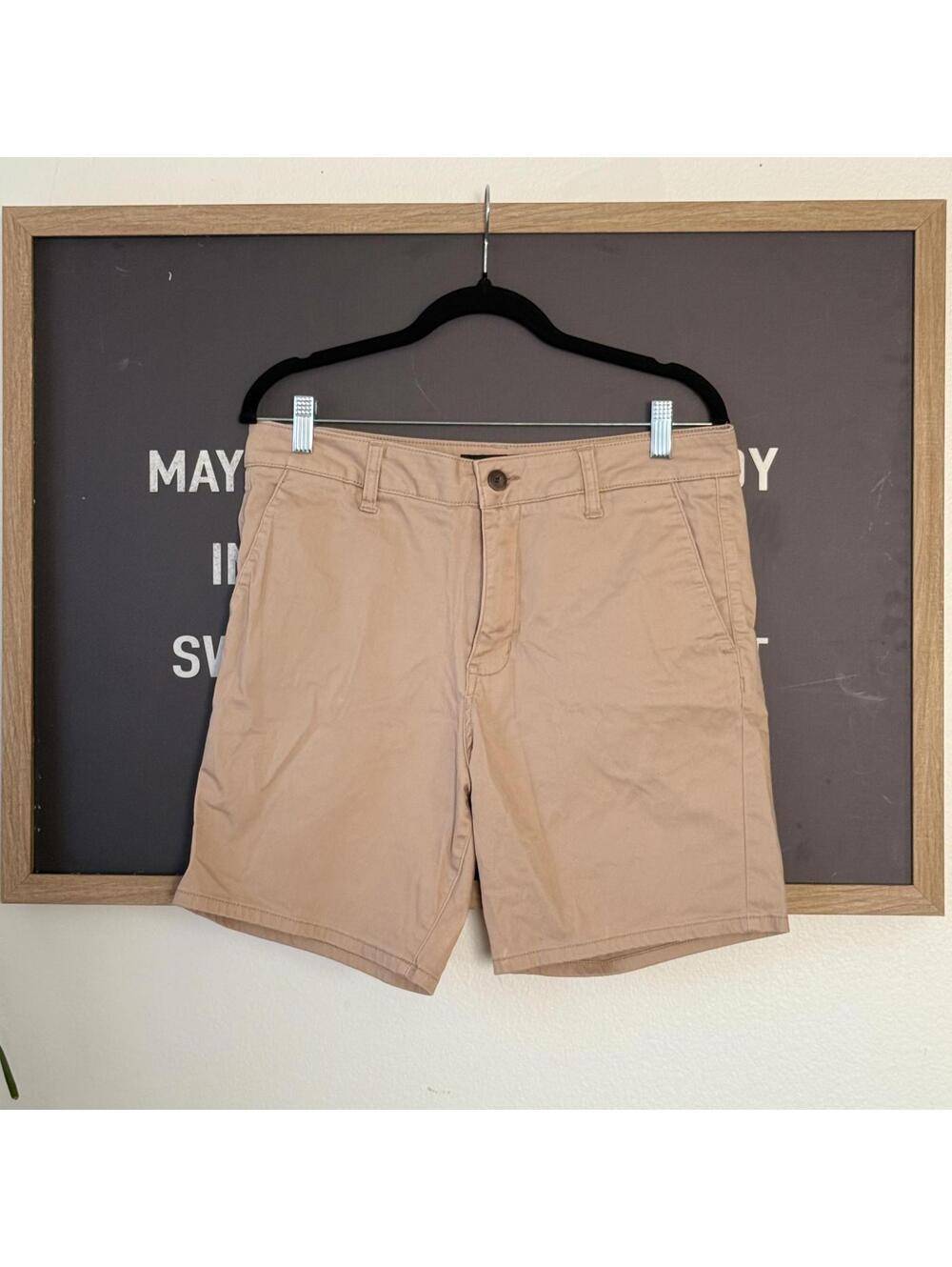 Tan RSQ Chino Shorts Size 33 Slim Casual Streetwear Men’s Summer Fit